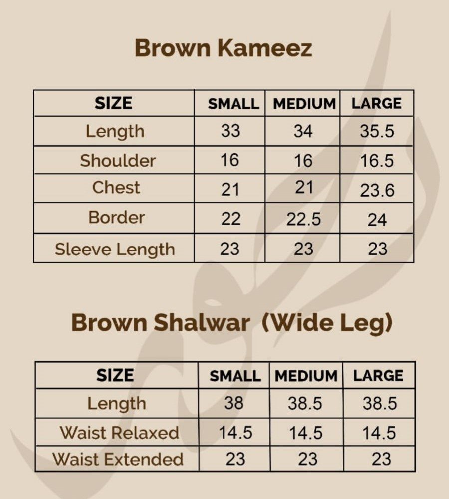 Chocolate Brown Short Shirt with Farshi Shalwar